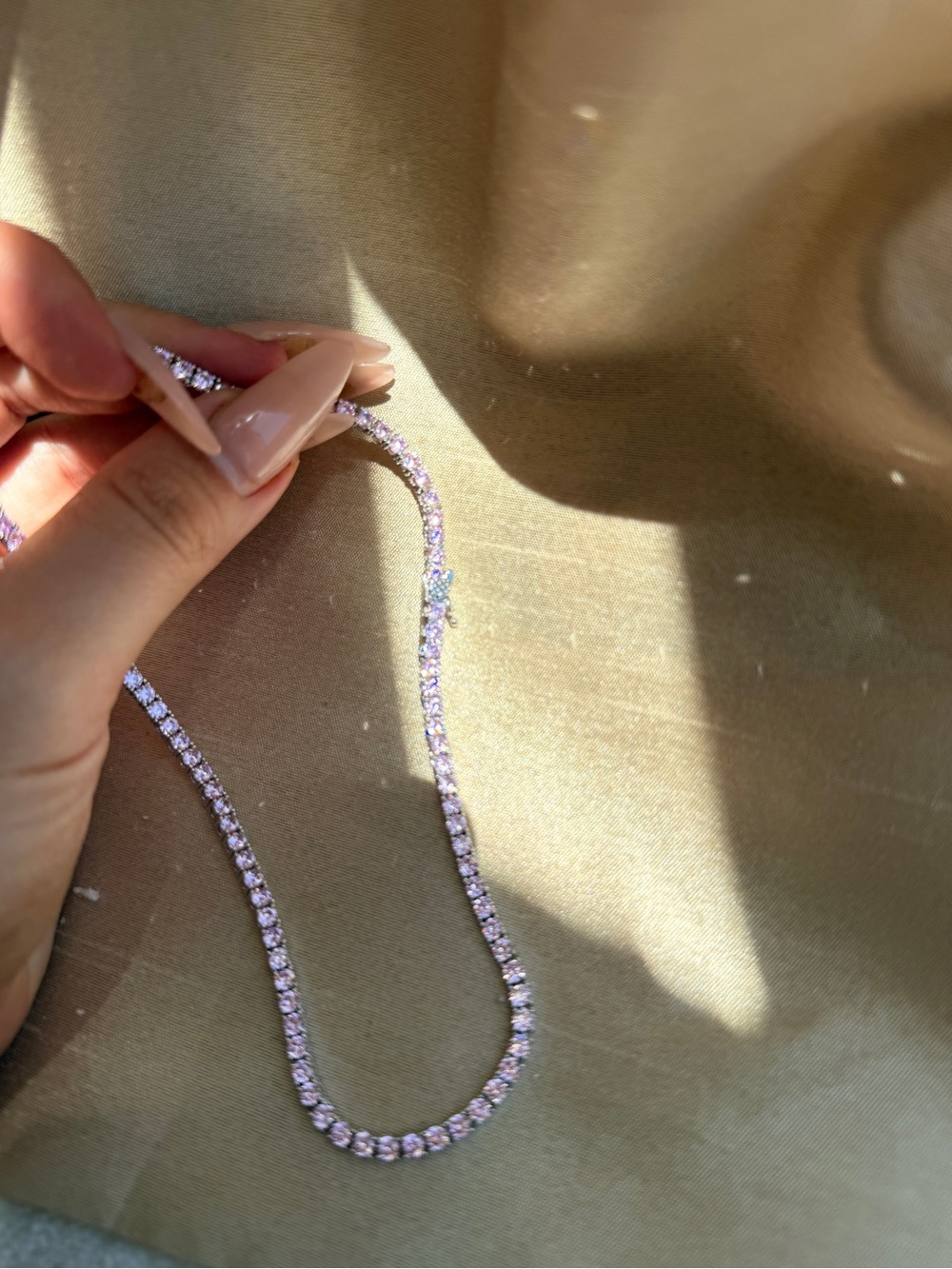Pink Tennis Necklace - Picture 4 of 4